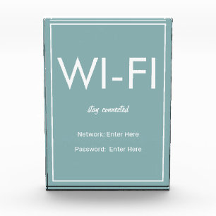 Bloc Photo Édifice moderne Turquoise Wi-Fi