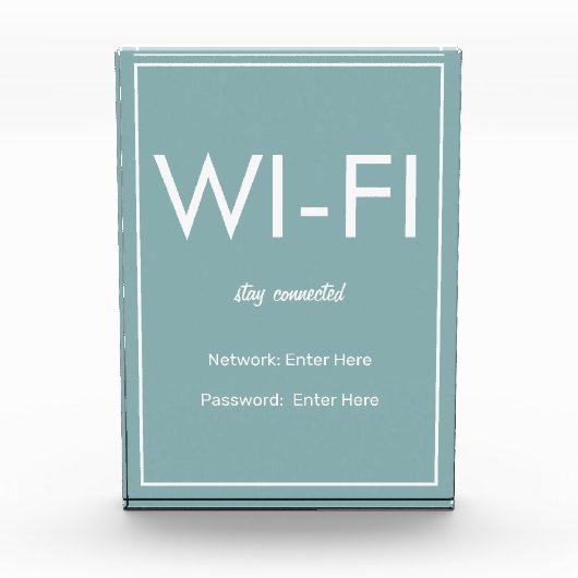 Bloc Photo Édifice moderne Turquoise Wi-Fi (Devant)