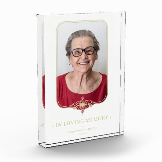 Bloc Photo Effet doré funéraire Effet dentelle ornementale Ph (Gauche)