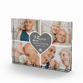 Bloc Photo Élégant 25e anniversaire Photo Parties scintillant (Droite)