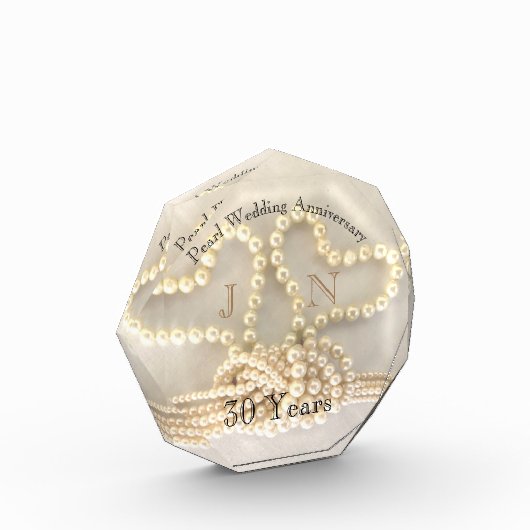 Bloc Photo Elégant 30ème Mariage Pearl Anniversaire Cadeau (Gauche)