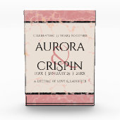 Bloc Photo Élégant 37e anniversaire du Mariage Alabaster (Devant)