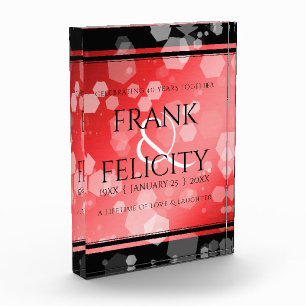 Bloc Photo Élégant 40ème 80ème anniversaire de Ruby Mariage