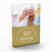 Bloc Photo Élégant 50e anniversaire de Mariage d'or (Gauche)