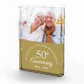 Bloc Photo Élégant 50e anniversaire de Mariage d'or (Droite)