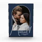 Bloc Photo Elégant Arc Mariage bleu marine (Devant)