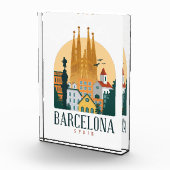 Bloc Photo Elégant Barcelona Espagne Skyline (Droite)