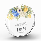 Bloc Photo Elegant Chic Keepsake Newlyweds Gift Bride Groom (Gauche)