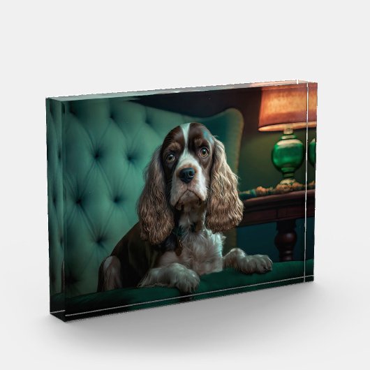 Bloc Photo Elégant Cocker Spaniel Classic Portrait Design (Gauche)