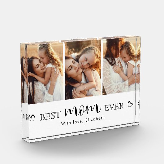 Bloc Photo Elegant Handwritten Script Mother’s Day Keepsake (Gauche)