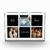 Bloc Photo Élégant It's Love 3 Photo Keepsaké (Devant)