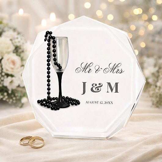 Bloc Photo Elegant Keepsake Newlyweds Gift Bride Groom 