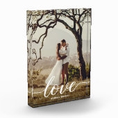 Bloc Photo Elegant Love Script Mariage Photo Nouveaux mariés  (Gauche)