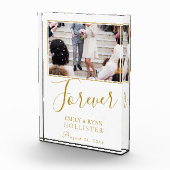 Bloc Photo Élégant Mariage de script doré (Droite)