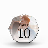 Bloc Photo Élégant Mariage photo simple Numéro de table (Devant)