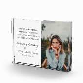 Bloc Photo Élégant Mémorial de deuil simple (Droite)