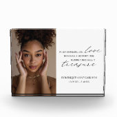 Bloc Photo Élégant Mémorial de deuil simple (Devant)