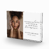 Bloc Photo Élégant Mémorial de deuil simple (Droite)