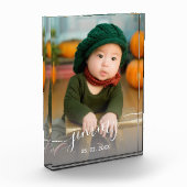 Bloc Photo Élégant moderne mignon simple nom personnalisé pho (Gauche)