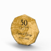 Bloc Photo Élégant Personnalisé Golden 50th Anniversary Keeps (Droite)