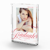 Bloc Photo Élégant script de calligraphie rouge (Droite)