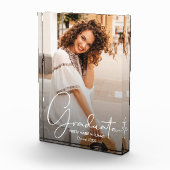 Bloc Photo Élégant Script Graduation Moderne (Droite)