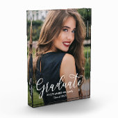 Bloc Photo Élégant Script Graduation Moderne (Gauche)