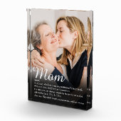 Bloc Photo Élégant script Maman Définition Citation Photo (Droite)