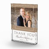 Bloc Photo Élégant Script Merci Mariage Favor Keepsaké (Droite)