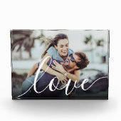 Bloc Photo Élégant script moderne Love Couple photo Bloc (Devant)