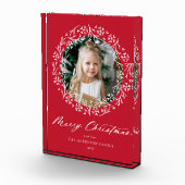 Bloc Photo Élégante couronne de flocon de neige Noël rouge (Droite)