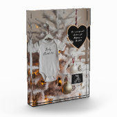 Bloc Photo Élégante faire-part de grossesse d'arbres de Noël (Gauche)