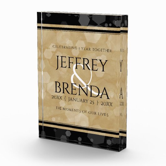 Bloc Photo Élégante fête du 1er anniversaire du Mariage de pa (Droite)