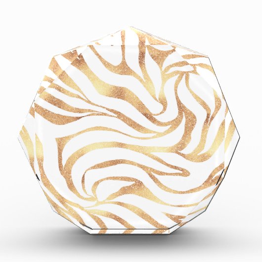 Bloc Photo Elégante Parties scintillant or Zebra Poster de an (Devant)