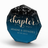 Bloc Photo Elégante Pêche Océanique Bleu Mariage Un Nouveau C (Droite)