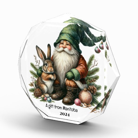 Bloc Photo Elf Gnome et lapin avec décorations (Droite)