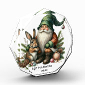 Bloc Photo Elf Gnome et lapin avec décorations (Gauche)