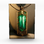 Bloc Photo Emerald Art déco pendentif (Devant)