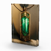 Bloc Photo Emerald Art déco pendentif (Droite)