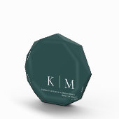 Bloc Photo Emerald Green-Monogram -Mariage Keepsaké- (Droite)