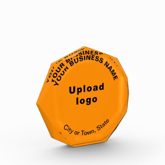 Bloc photo en forme d'ocagon couleur orange d'affa (Gauche)