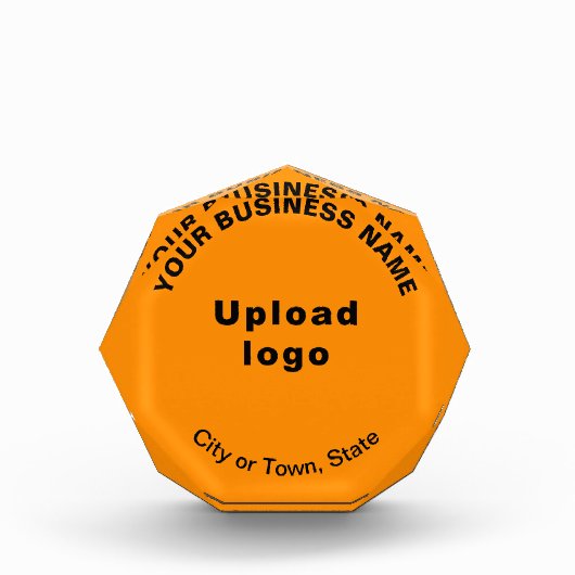 Bloc photo en forme d'ocagon couleur orange d'affa (Devant)