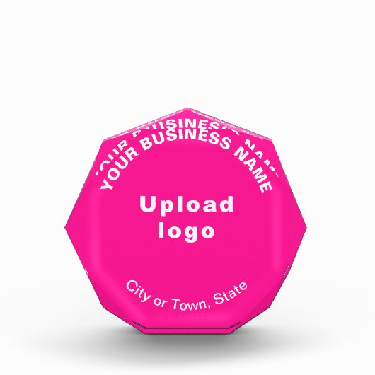 Bloc photo en forme d'octogone rose commercial (Devant)