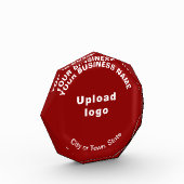Bloc photo en forme d'octogone rouge commercial (Gauche)