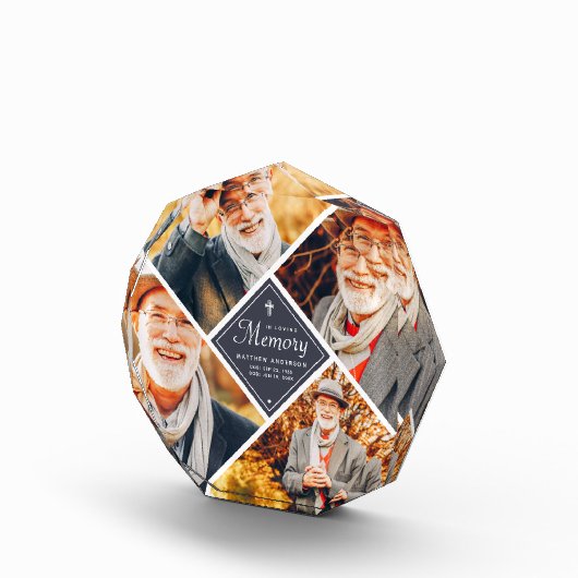 Bloc Photo En Mémoire Amoureuse Croix moderne multi-Modèle ph (Droite)