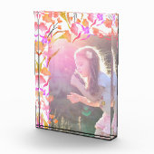 Bloc Photo Enfants Fleurs sauvages roses et oranges (Droite)