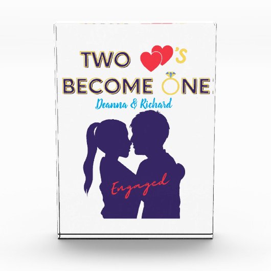 Bloc Photo Engagé Deux Coeurs Deviennent Un (Devant)