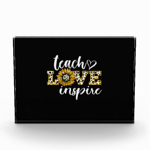 Bloc Photo Enseignant Cadeau Enseigner Amour Inspirer Leopard