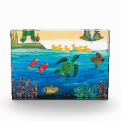 Bloc Photo Eric Carle | Scène colorée d'étang (Devant)