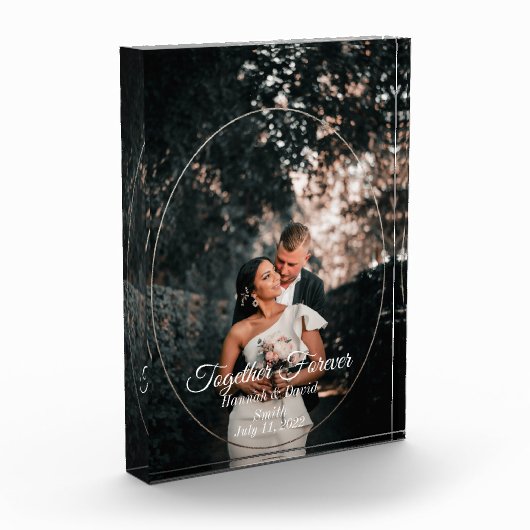 Bloc photo et nom du Mariage fiançailles (Gauche)